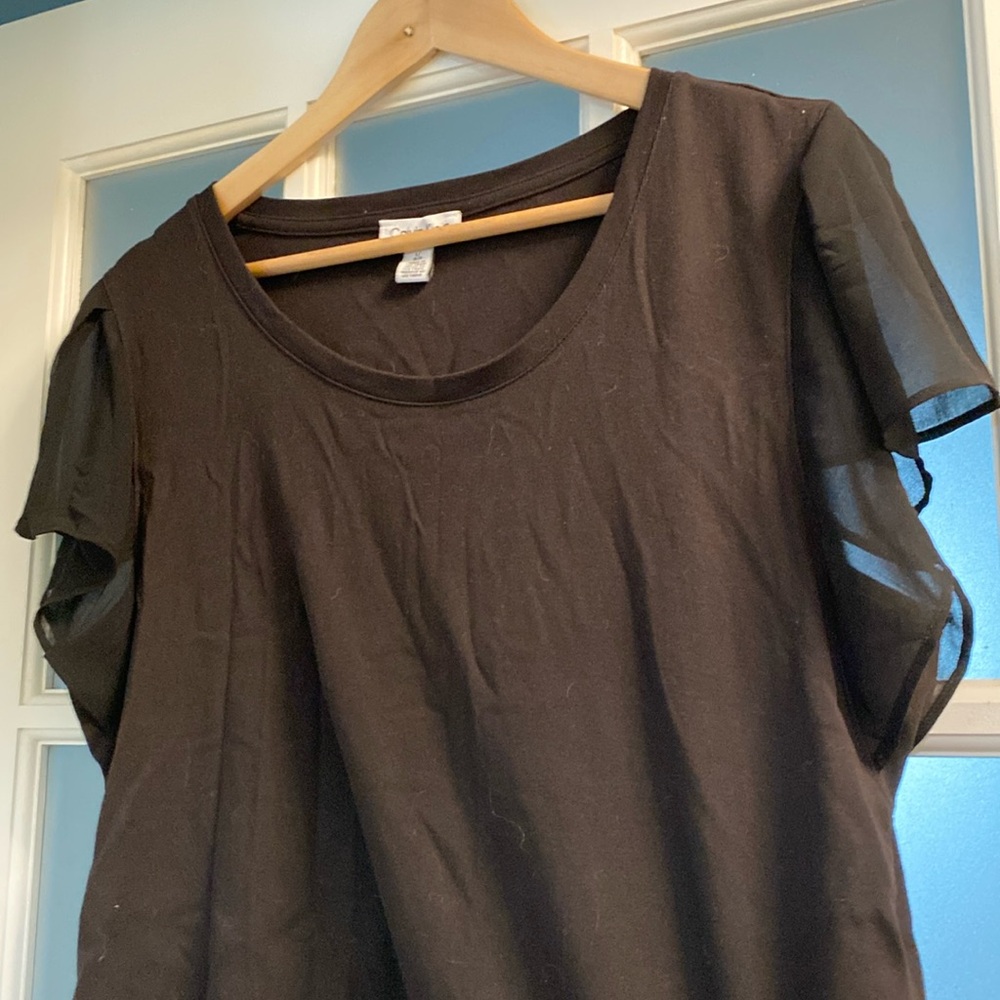 Calvin Klein flouncy sleeves